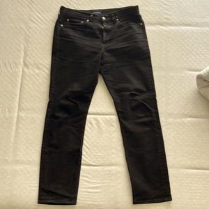 J Crew 770 Straight Black Denim Jeans